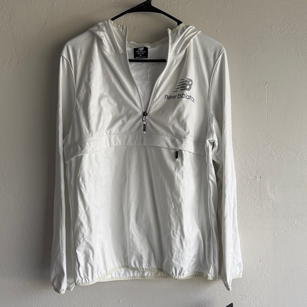 New Balance White Hooded Jacket